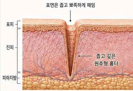 아이스픽형 흉터